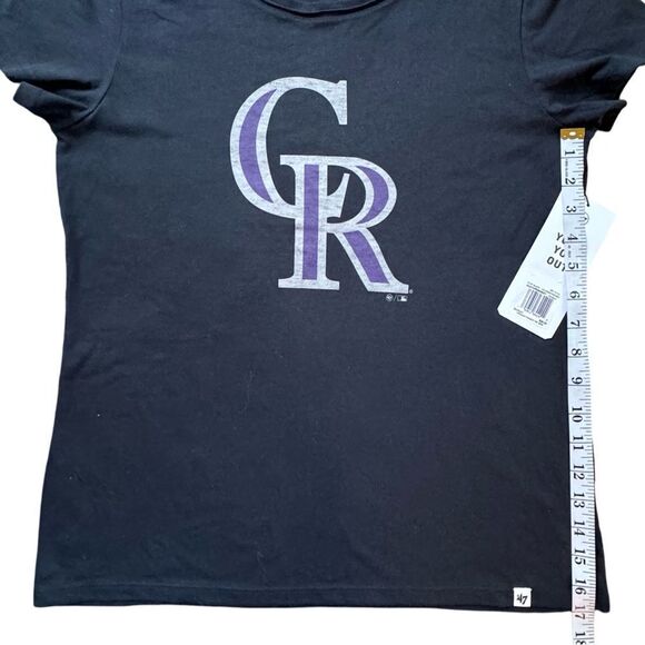 MLB Colorado Rockies Logo Flint Premier Frankie T-Shirt - Black Medium NWT - Picture 9 of 9